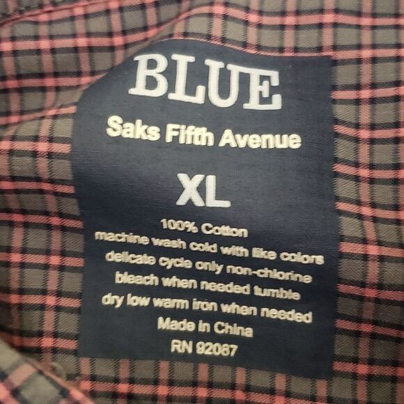 Blue Saks Fifth Avenue long sleeve shirt size XL - Picture 4 of 4